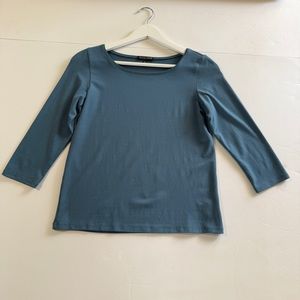 Eileen Fisher Women’s Petite Size PP 3/4 Sleeve Top Stretch Lightweight‎ S